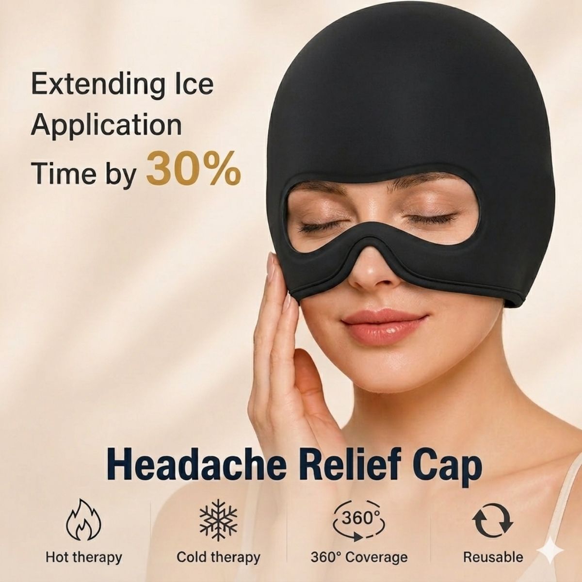 Hot Cold Therapy Relief Cap 360degree coverage reusable